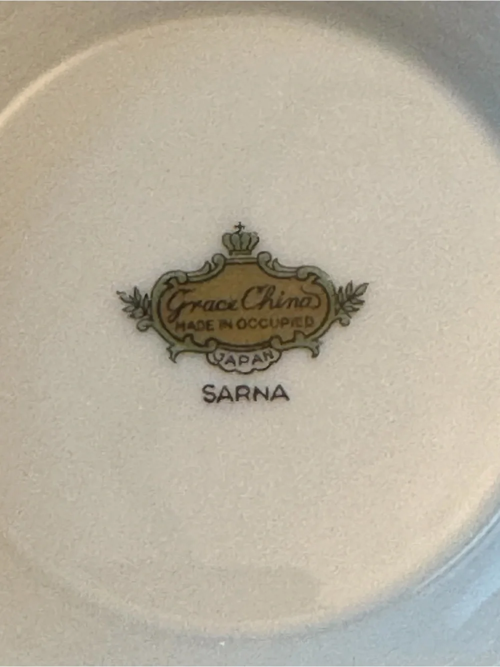Grace China round covered Vegetable serving bowl “Sarna” Pattern  Occupied Japan